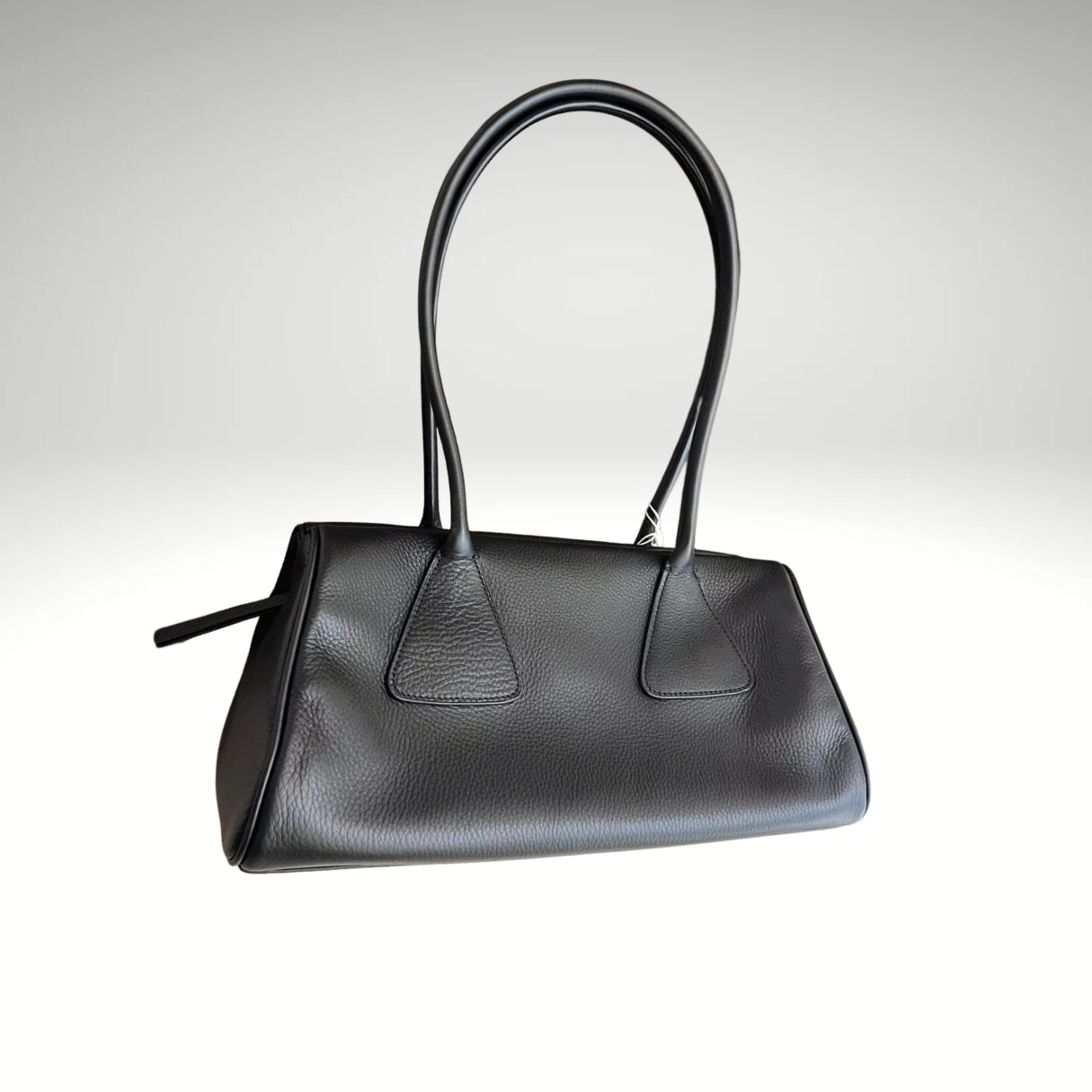 'PRISMA' prismic geometry suede or cowhide leather high grade underarm / shoulder handbag. stylish compact beautifully made. 32cm x 17cm x 15cm - Moda-Airneis