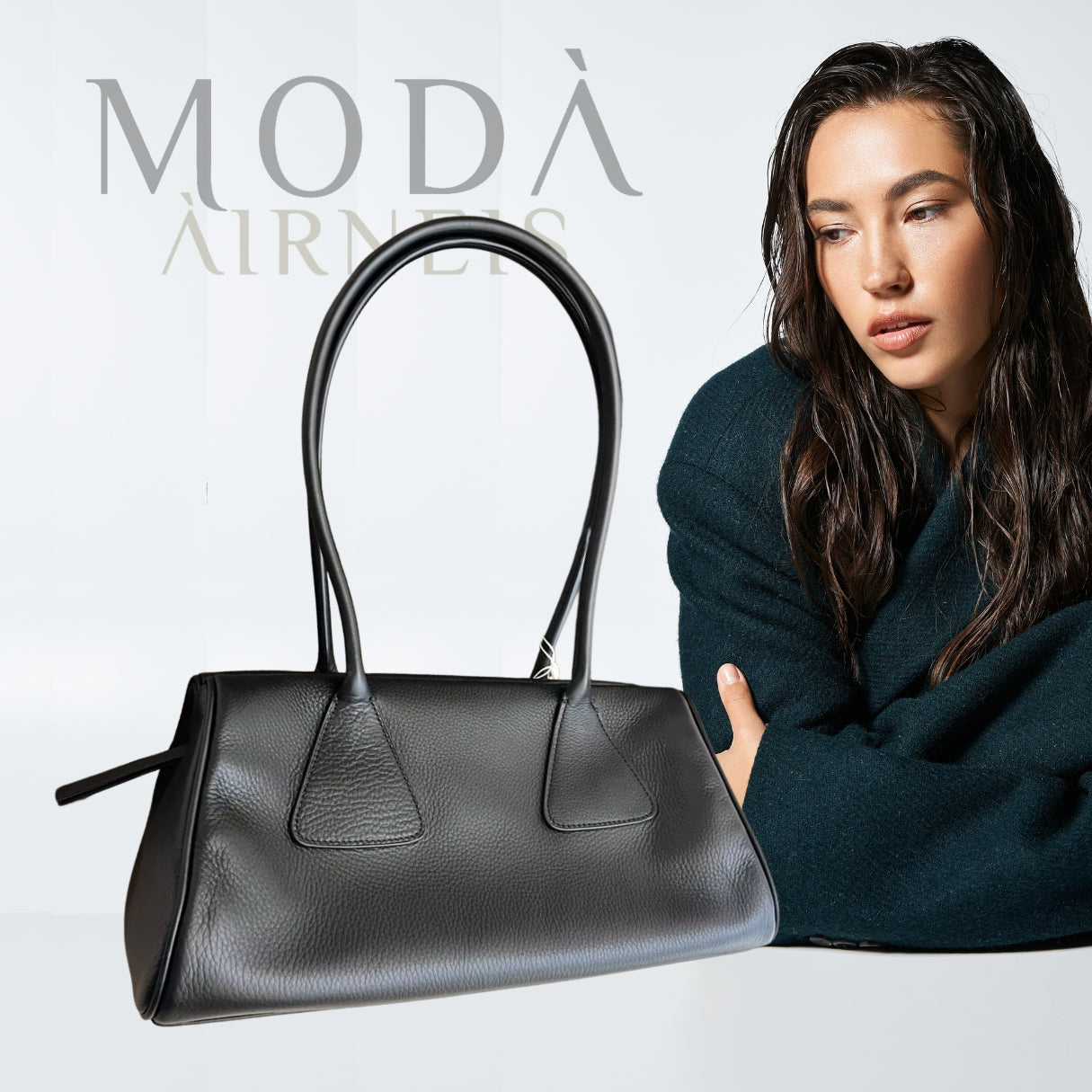 'PRISMA' prismic geometry suede or cowhide leather high grade underarm / shoulder handbag. stylish compact beautifully made. 32cm x 17cm x 15cm - Moda-Airneis