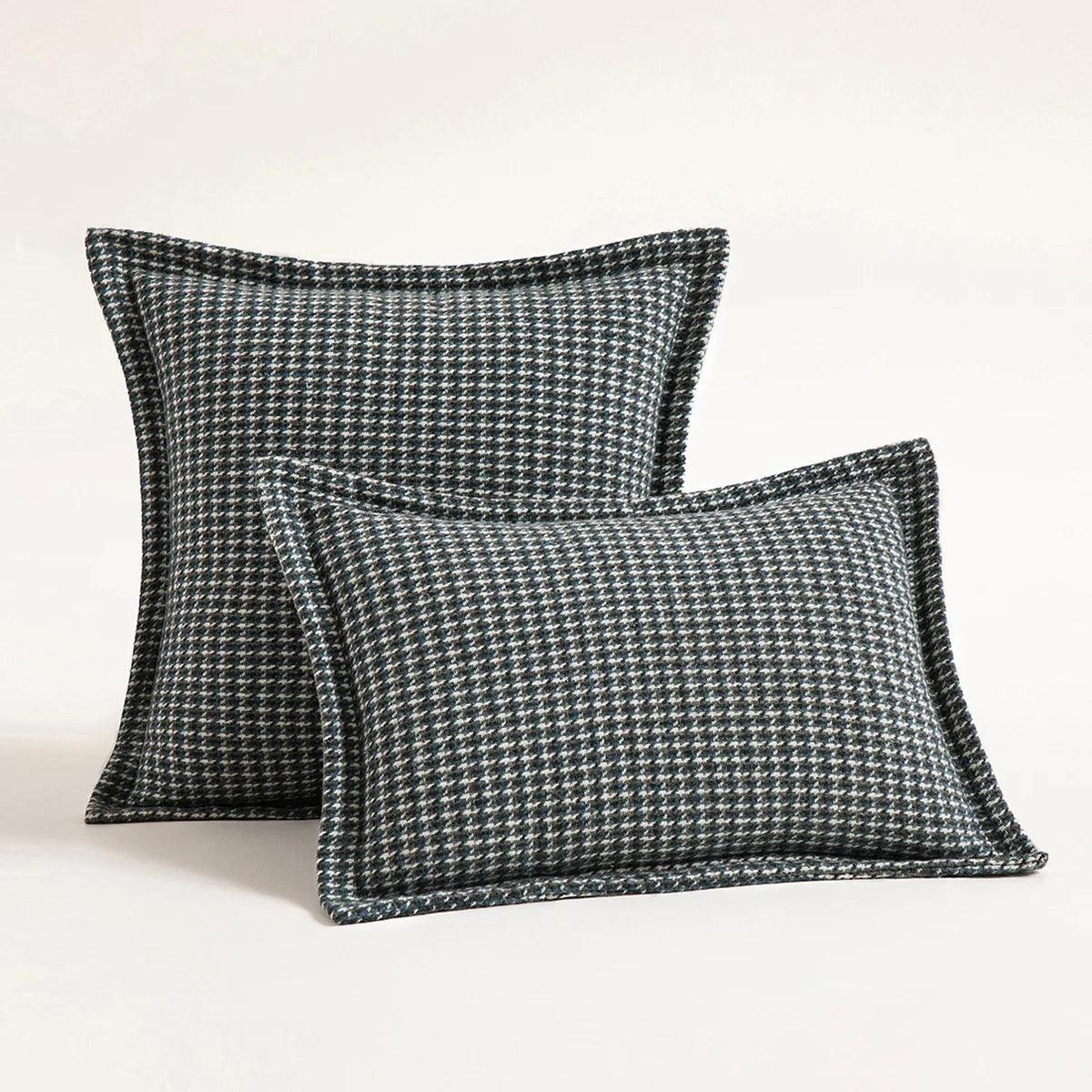 Houndstooth Jacquard weave cushion covers 5 colors, 3 sizes - Moda-Airneis