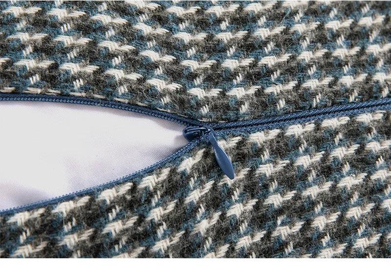 Houndstooth Jacquard weave cushion covers 5 colors, 3 sizes - Moda-Airneis