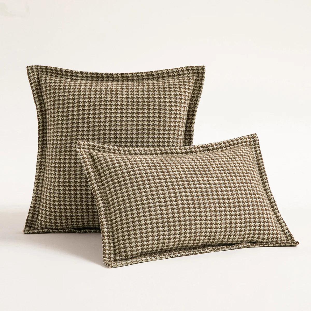 Houndstooth Jacquard weave cushion covers 5 colors, 3 sizes - Moda-Airneis