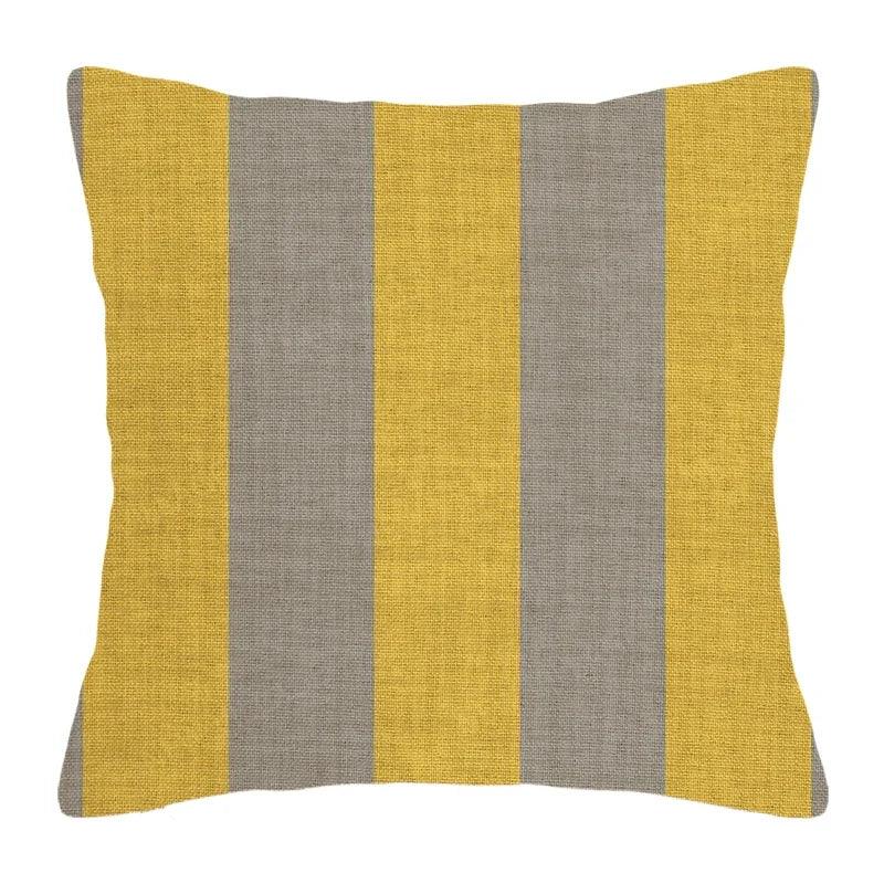 Cushion cover cotton linen flax stripe woven patterns - Moda-Airneis