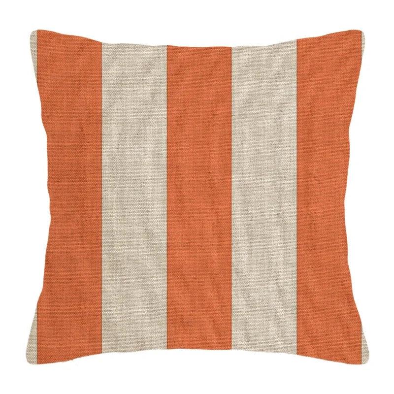 Cushion cover cotton linen flax stripe woven patterns - Moda-Airneis