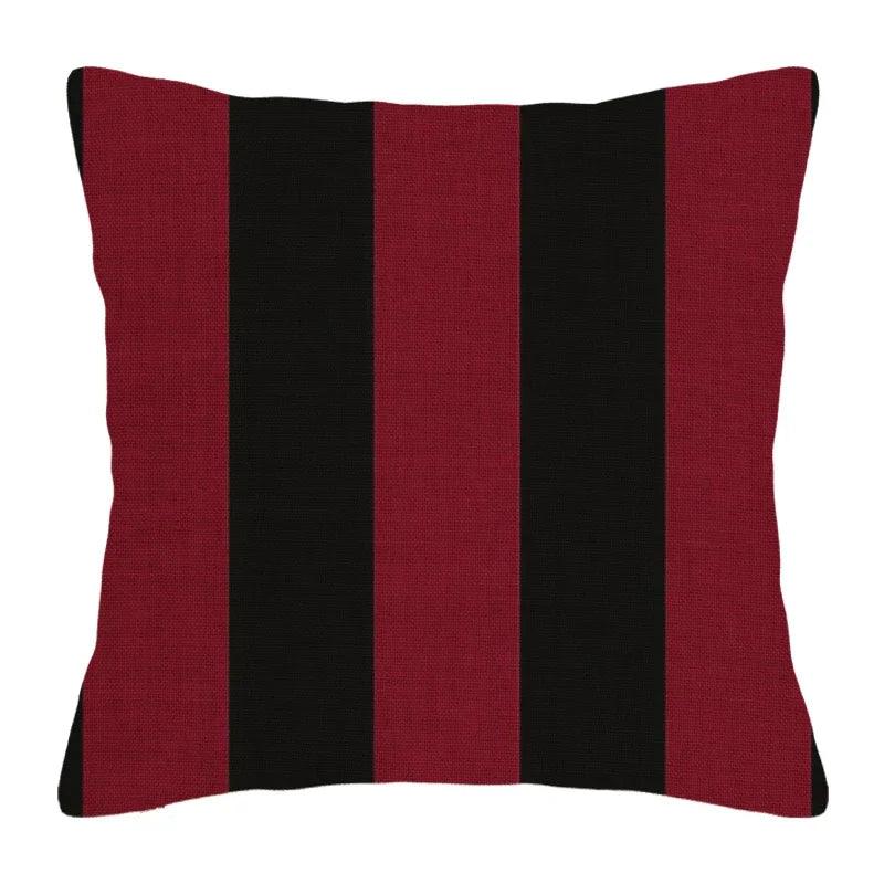 Cushion cover cotton linen flax stripe woven patterns - Moda-Airneis