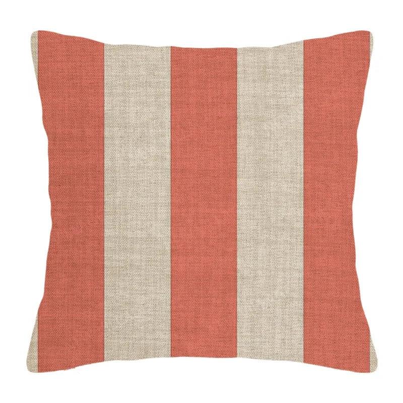 Cushion cover cotton linen flax stripe woven patterns - Moda-Airneis