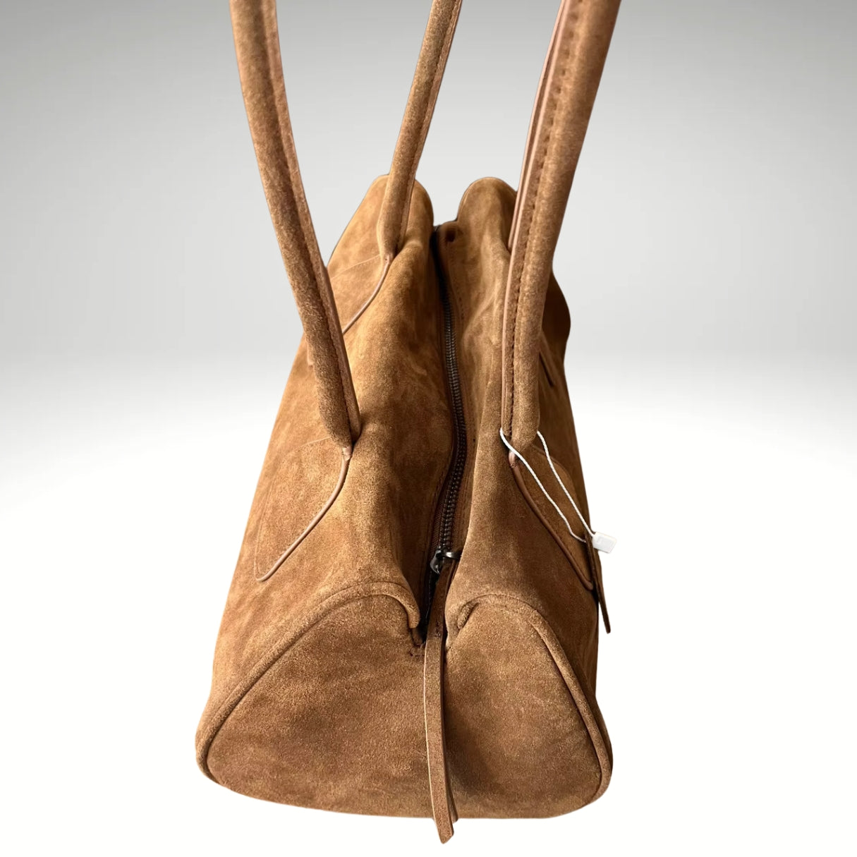 'PRISMA' prismic geometry suede or cowhide leather high grade underarm / shoulder handbag. stylish compact beautifully made. 32cm x 17cm x 15cm - Moda-Airneis