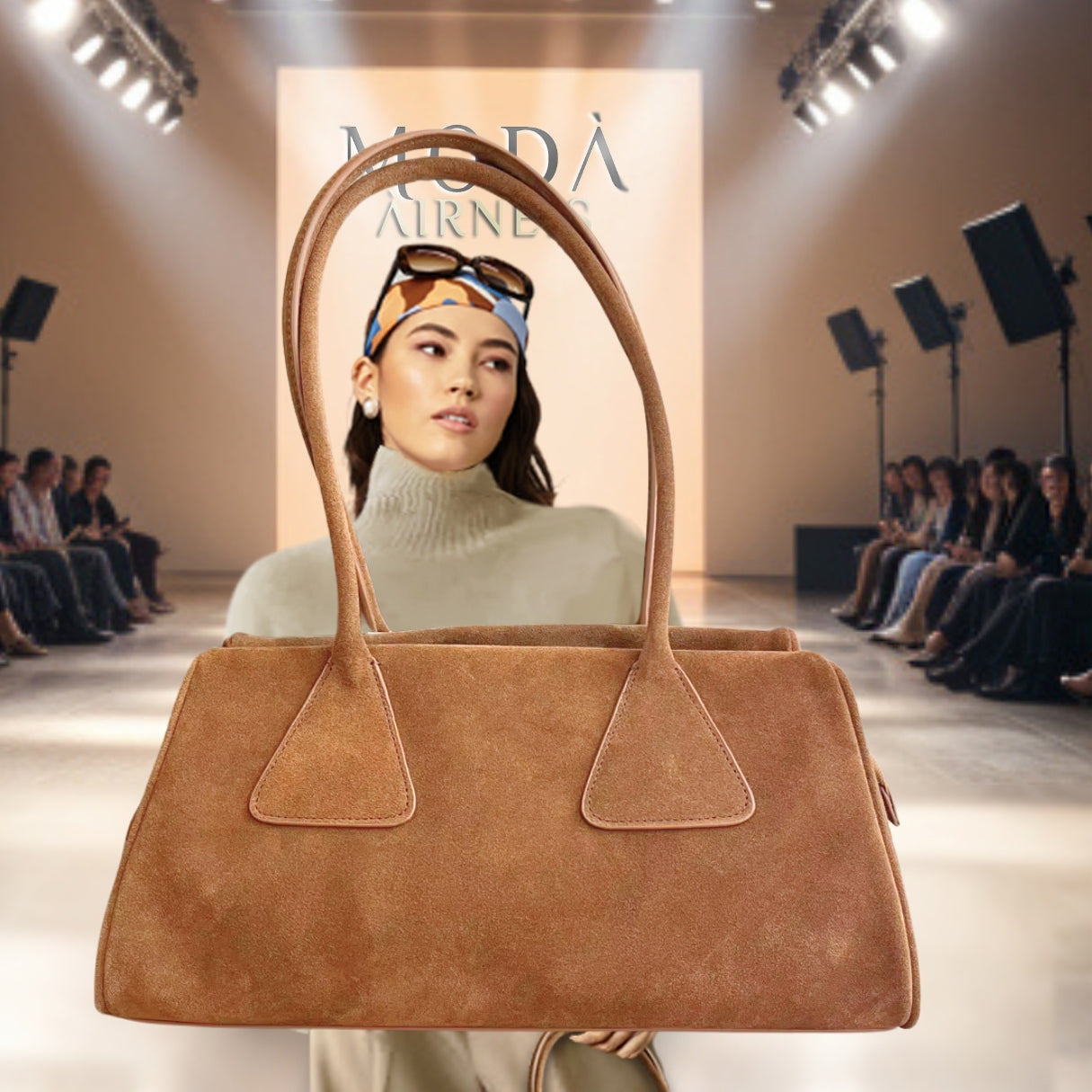 'PRISMA' prismic geometry suede or cowhide leather high grade underarm / shoulder handbag. stylish compact beautifully made. 32cm x 17cm x 15cm - Moda-Airneis