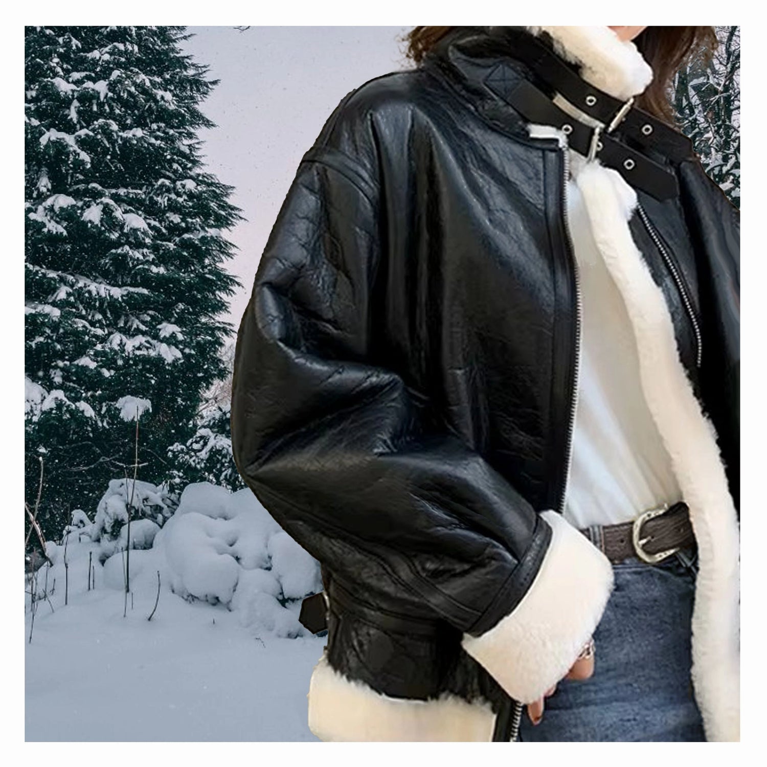 Sheepskin shearling & leather jackets