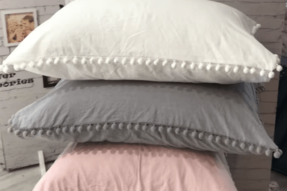 Pink White Gray Black Cushion / pillowcase Cover 100% - Moda-Airneis