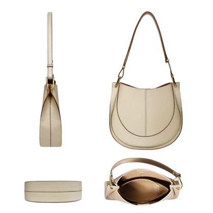 'Roma' Stylish Cowhide Leather 28cm (11.02") shoulder or crossbody tote bag. - Moda-Airneis