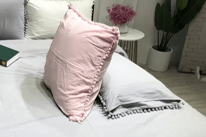 Pink White Gray Black Cushion / pillowcase Cover 100% - Moda-Airneis