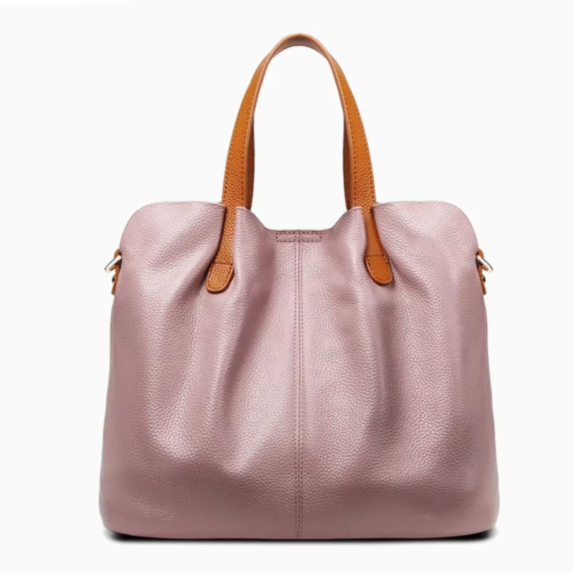 Top grain soft hand cowhide leather versatile  tote handbag shoulder crossbody bag 33cm/13"  5 colourways.