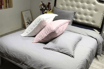 Pink White Gray Black Cushion / pillowcase Cover 100% - Moda-Airneis