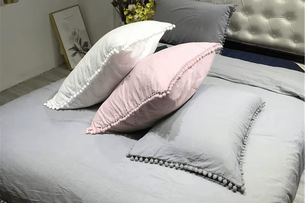 Pink White Gray Black Cushion / pillowcase Cover 100% - Moda-Airneis