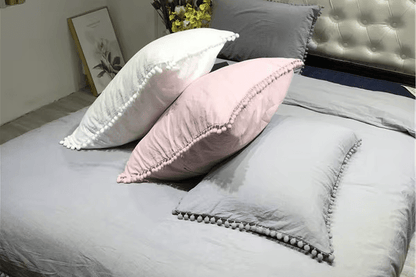 Pink White Gray Black Cushion / pillowcase Cover 100% - Moda-Airneis