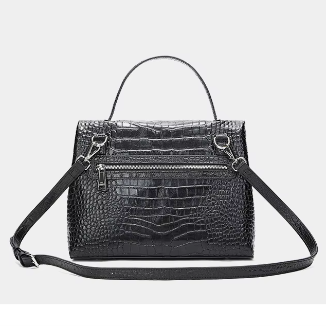 High-grade Leather Women's Luxury Crocodile Pattern Handbag 31.5cm