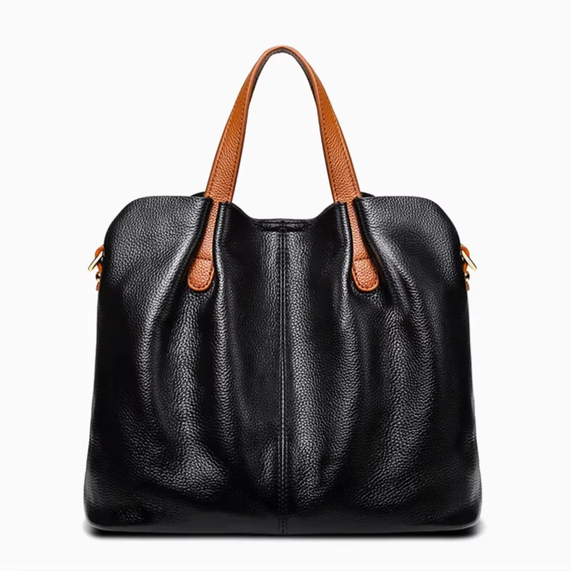 Top grain soft hand cowhide leather versatile  tote handbag shoulder crossbody bag 33cm/13"  5 colourways.