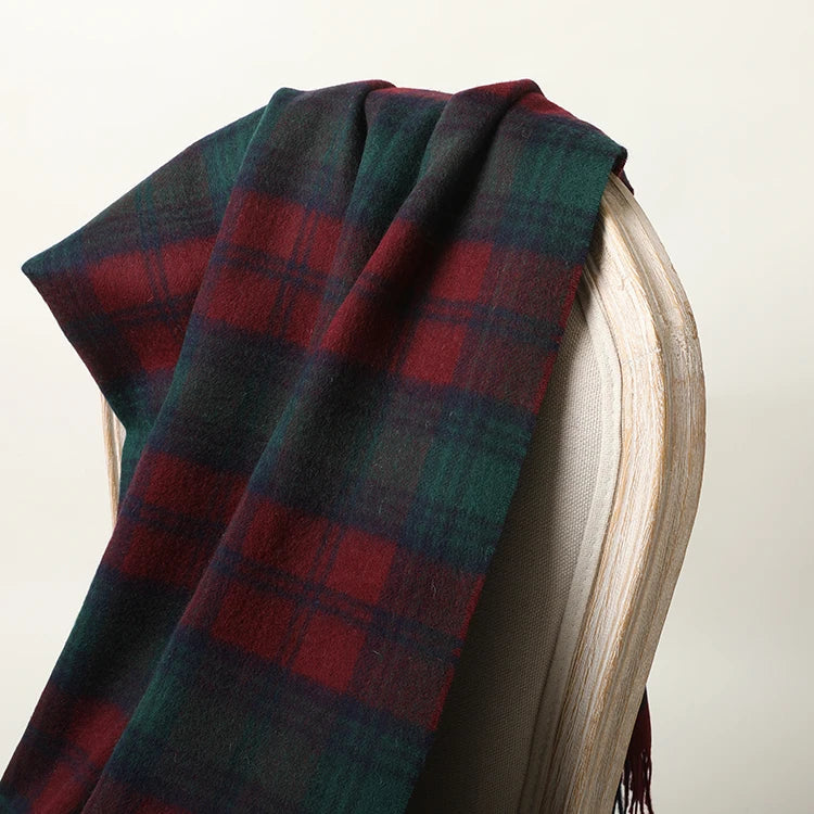 Luxurious thick tartan throw blanket 140cm x 180cm 55.11" x 71"