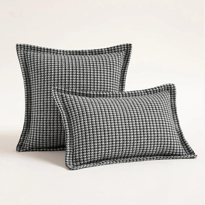 Houndstooth Jacquard weave cushion covers 5 colors, 3 sizes - Moda-Airneis