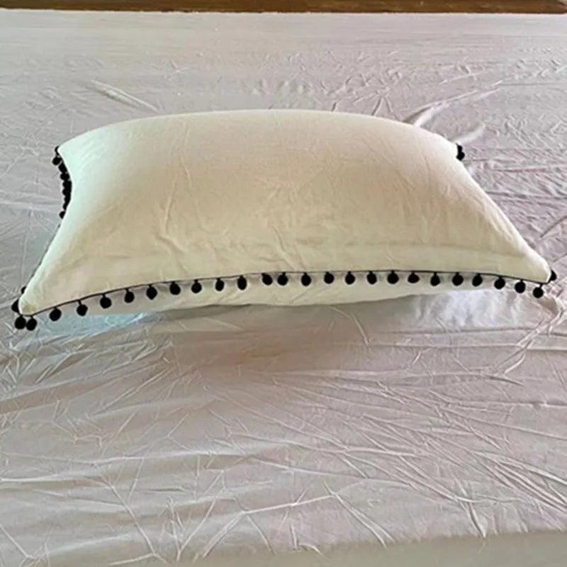 Pink White Gray Black Cushion / pillowcase Cover 100% - Moda-Airneis