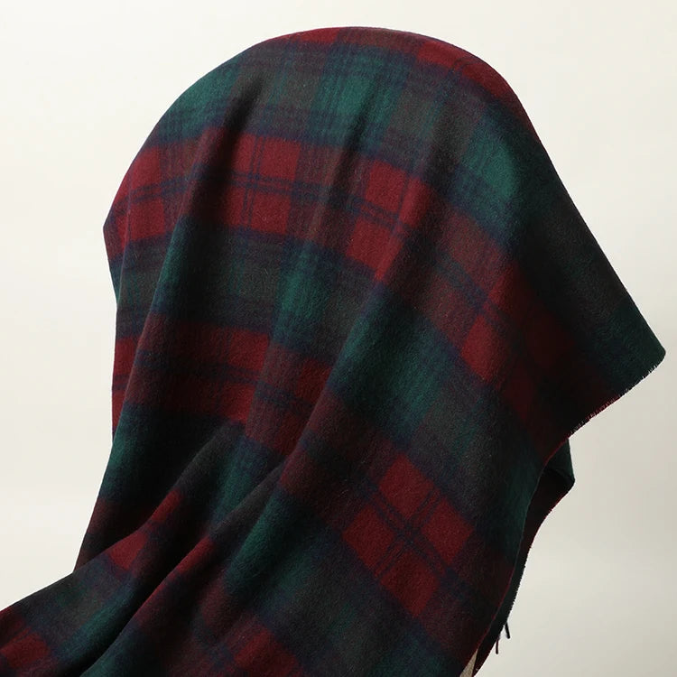 Luxurious thick tartan throw blanket 140cm x 180cm 55.11" x 71"