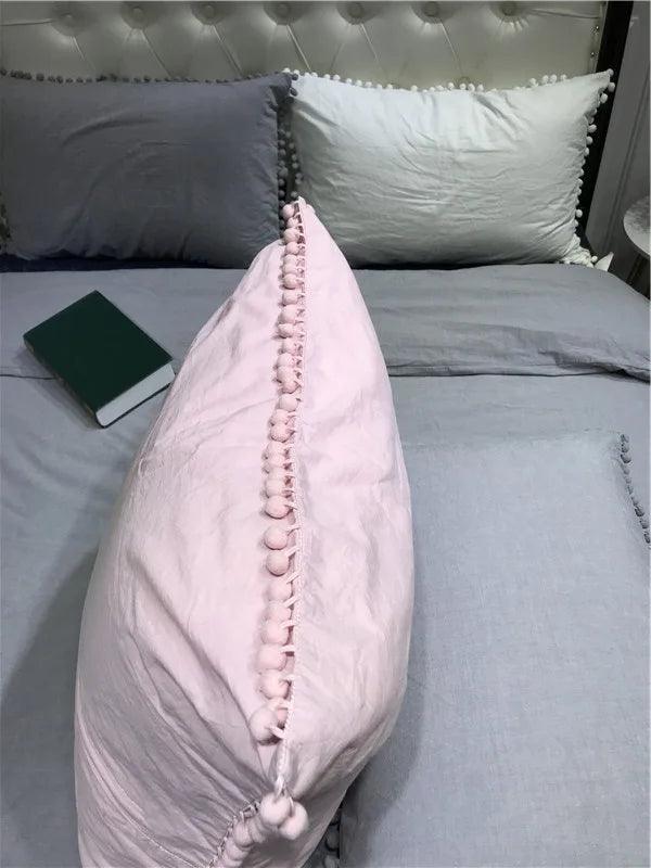 Pink White Gray Black Cushion / pillowcase Cover 100% - Moda-Airneis