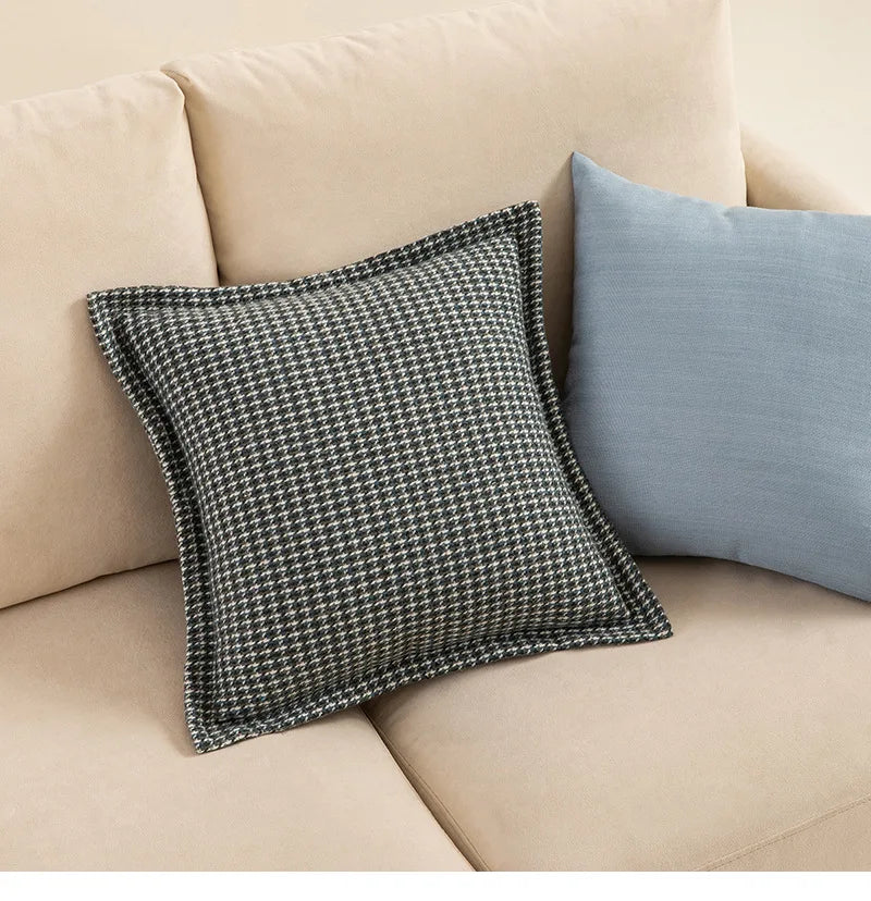 Houndstooth Jacquard weave  cushion covers  5 colors, 3 sizes