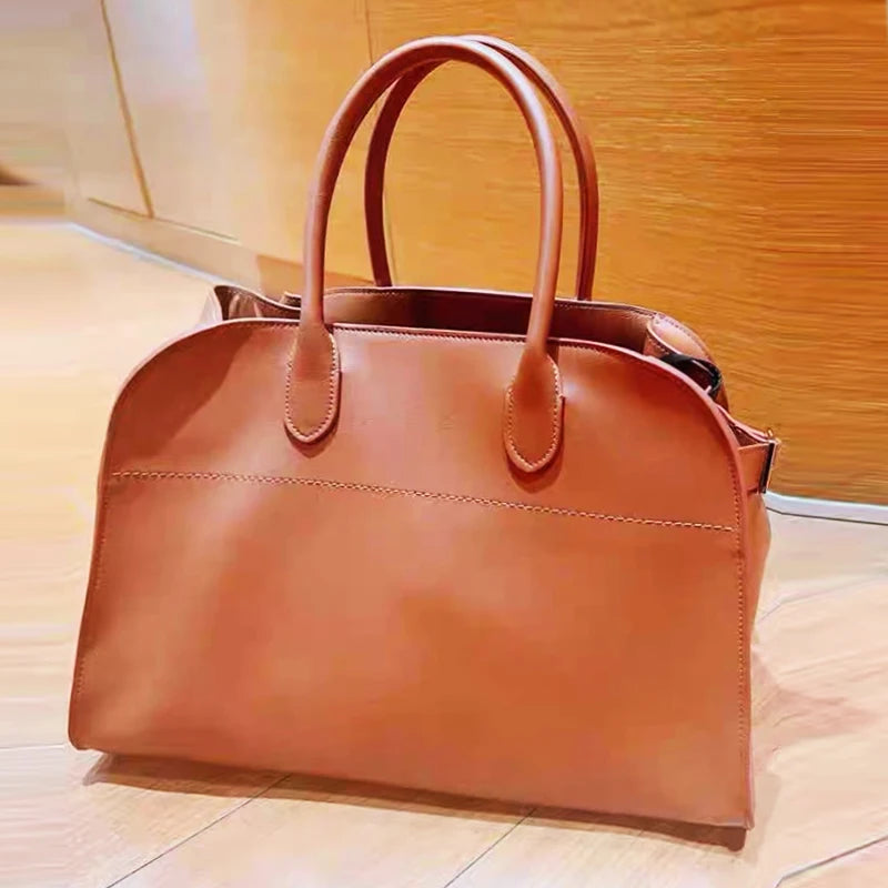 Genuine Leather Tote Bags / Handbags of Top Grain Cowhide Large and medium Capacity.