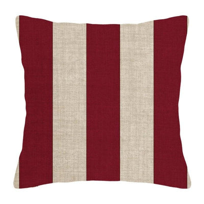 Cushion cover cotton linen flax stripe woven patterns - Moda-Airneis