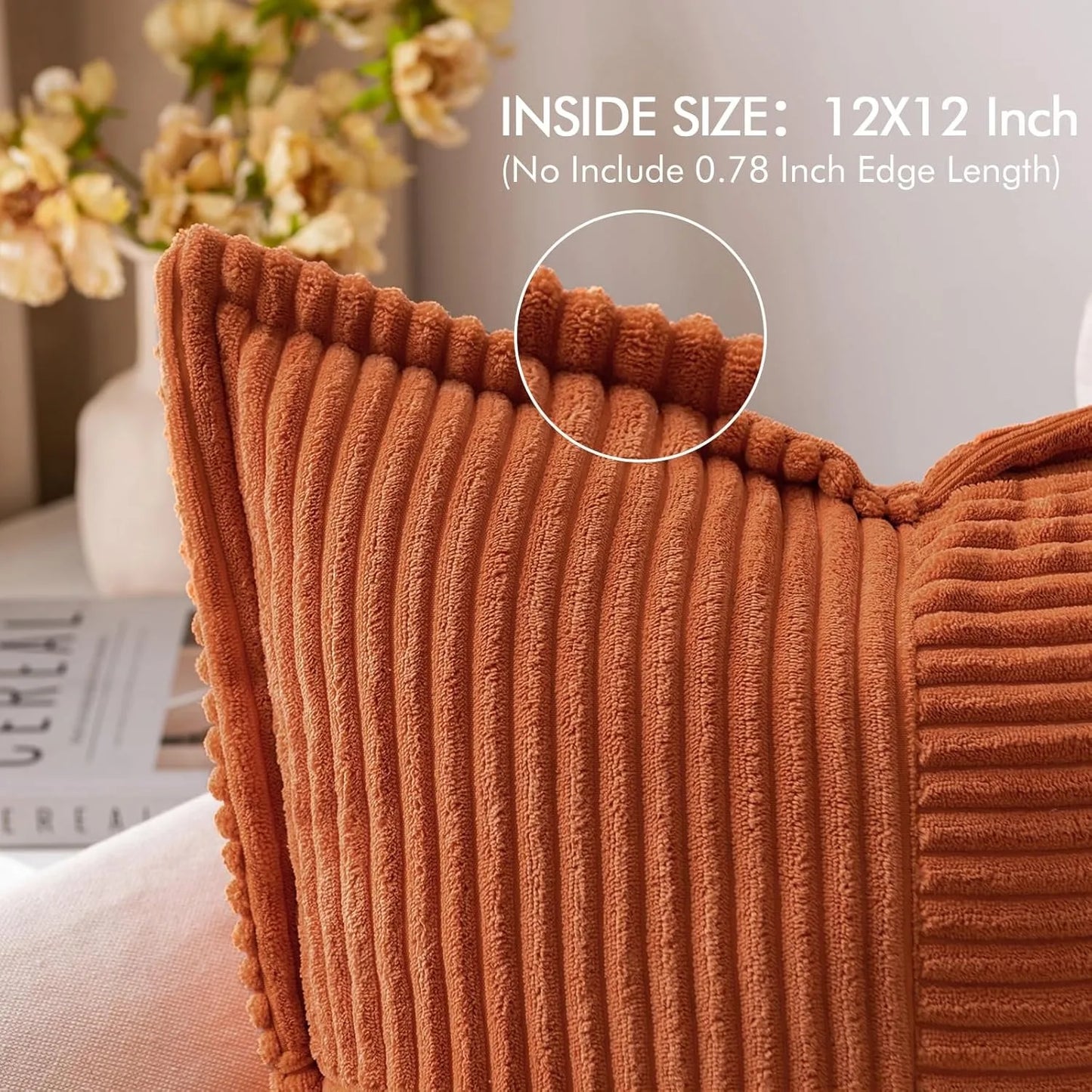 Corduroy Cushion Covers  Beige