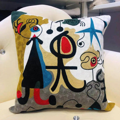High Quality Picasso Abstract Embroidered Canvas Cushion Covers Premium Soft Funda De Cojin Pop Art Cushions to 'pop' your home.18" x18" 45cm x 45cm 

20 + patterns so be sure to look. - Moda-Airneis