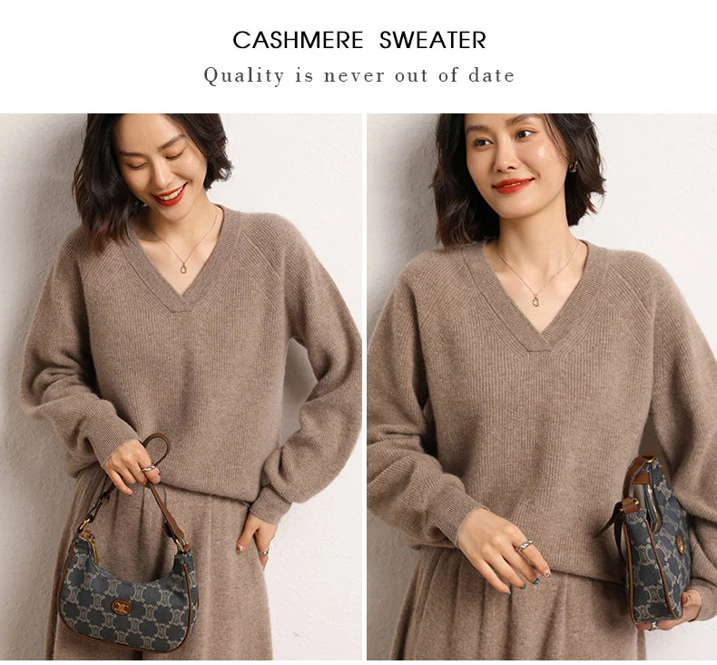 V-Neck 100% super soft and Luxurious Cashmere Pullover / jumper / sweater / top