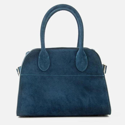Suede Leather Italian Classic handbag. Genuine Cowhide Leather with hand and shoulder straps. 250x190x180mm 9.84x7.48x7.08" + 300x190x160mm 11.81x 7.48 x 6.30 - Moda-Airneis