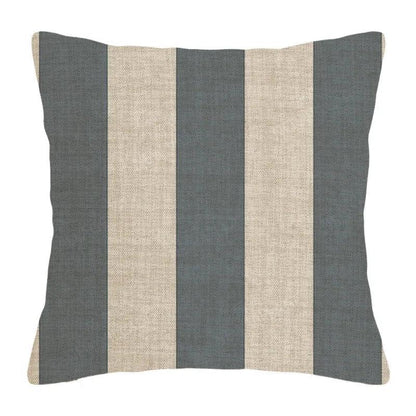 Cushion cover cotton linen flax stripe woven patterns - Moda-Airneis