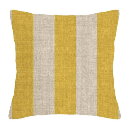Cushion cover cotton linen flax stripe woven patterns - Moda-Airneis