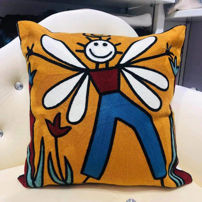 High Quality Picasso Abstract Embroidered Canvas Cushion Covers Premium Soft Funda De Cojin Pop Art Cushions to 'pop' your home.18" x18" 45cm x 45cm 

20 + patterns so be sure to look. - Moda-Airneis