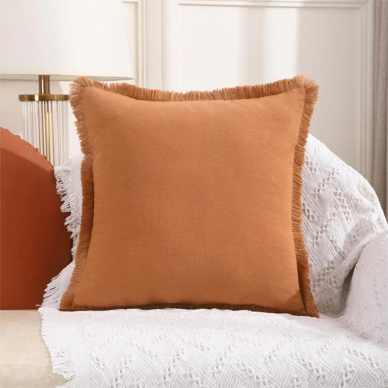 Fringe Edge Cushion Cover 45x45cm 18" x 18"