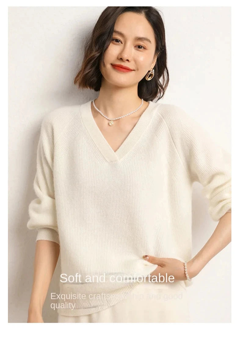 V-Neck 100% super soft and Luxurious Cashmere Pullover / jumper / sweater / top