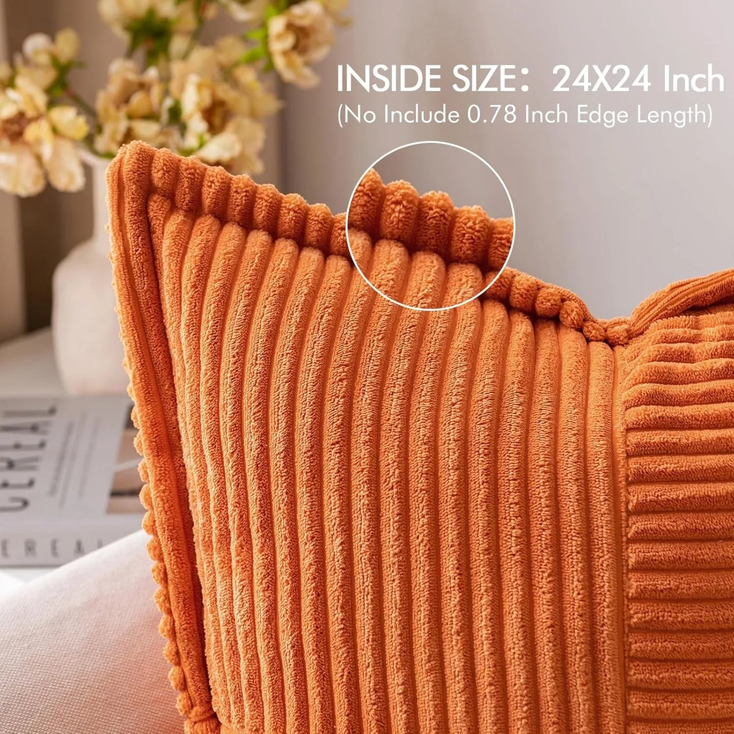 Corduroy Cushion Covers  Beige