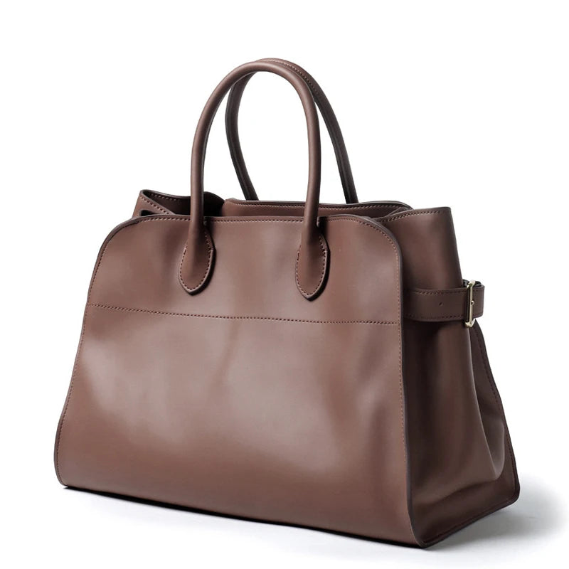 Genuine Leather Tote Bags / Handbags of Top Grain Cowhide Large and medium Capacity.