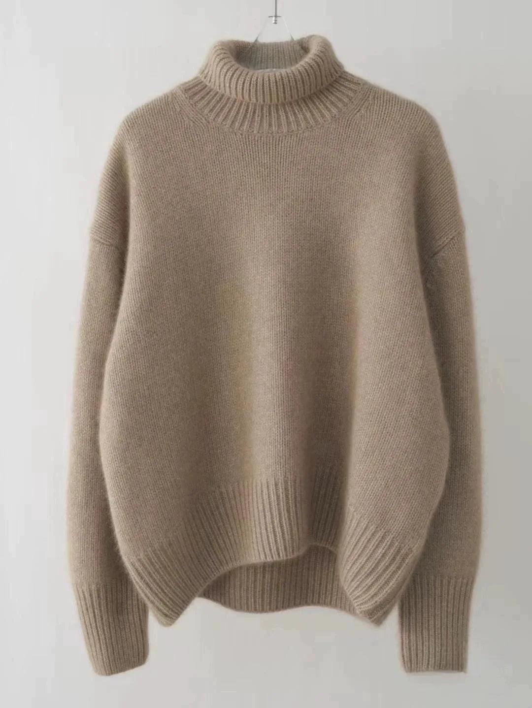 100% pure cashmere turtleneck women's loose sweater / jumper