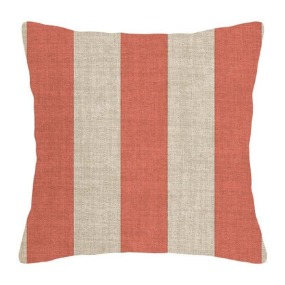 Cushion cover cotton linen flax stripe woven patterns - Moda-Airneis
