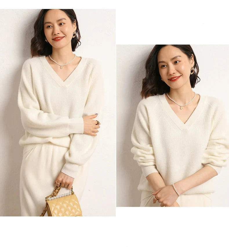 V-Neck 100% super soft and Luxurious Cashmere Pullover / jumper / sweater / top