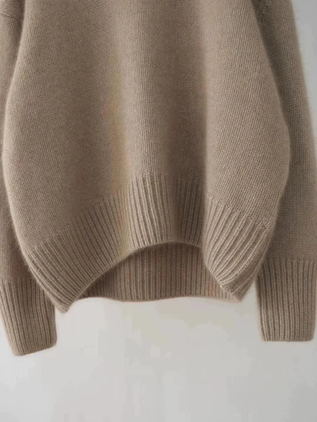 100% pure cashmere turtleneck women's loose sweater / jumper