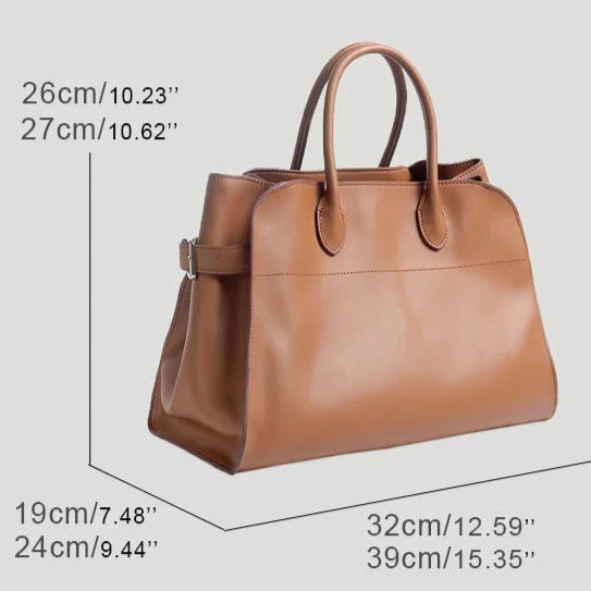 Genuine Leather Tote Bags / Handbags of Top Grain Cowhide Large and medium Capacity.