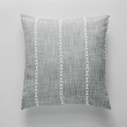 Simple Plaid Cushion Cover Brown Grey Embroidery Stripe 45x45cm 60x60cm Cotton Linen Pillow Cover Home Decoration Living Room - Moda-Airneis