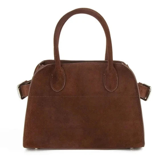 Suede Leather Italian Classic handbag. Genuine Cowhide Leather with hand and shoulder straps.  250x190x180mm  9.84x7.48x7.08" + 300x190x160mm 11.81x 7.48 x 6.30