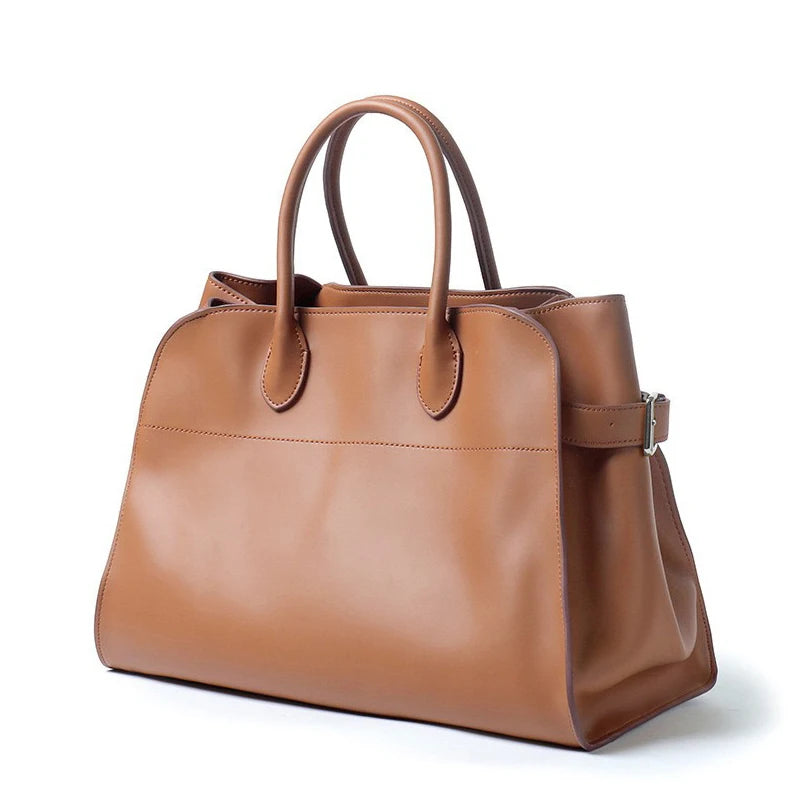 Genuine Leather Tote Bags / Handbags of Top Grain Cowhide Large and medium Capacity.