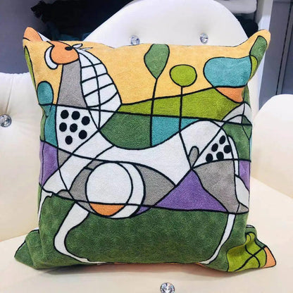 High Quality Picasso Abstract Embroidered Canvas Cushion Covers Premium Soft Funda De Cojin Pop Art Cushions to 'pop' your home.18" x18" 45cm x 45cm 

20 + patterns so be sure to look. - Moda-Airneis