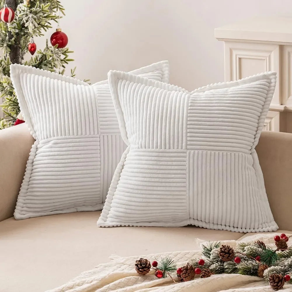 Corduroy Cushion Covers  Beige